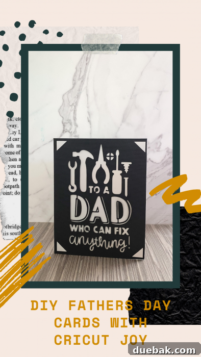 Fast Homemade Fathers Day Card 14 Another perspective of the finished Father's Day card with the insert