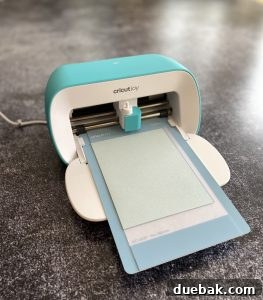 Fast Homemade Fathers Day Card 7 Cricut Joy card mat with folded card inserted