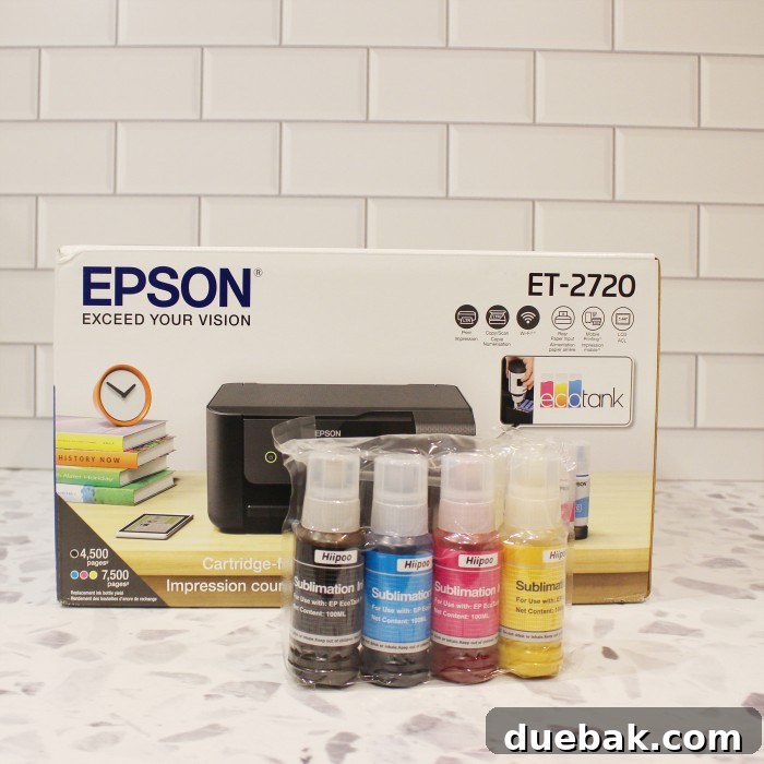 Unlock Sublimation Printing with Your EcoTank 2 Epson Printer ET 2720 with Sublimation Ink. Instructions listed below for how to convert this printer to a sublimation printer.