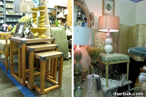 Sleepy Poet Antique Mall nesting tables and chic decor