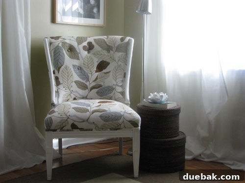 IKEA Curtain Chair Revival: Paint and Upholstery Makeover 3 After Chair Makeover - New Upholstery