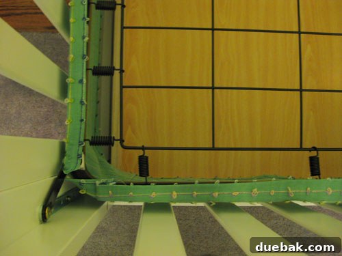 Velcro attachment on crib skirt fabric