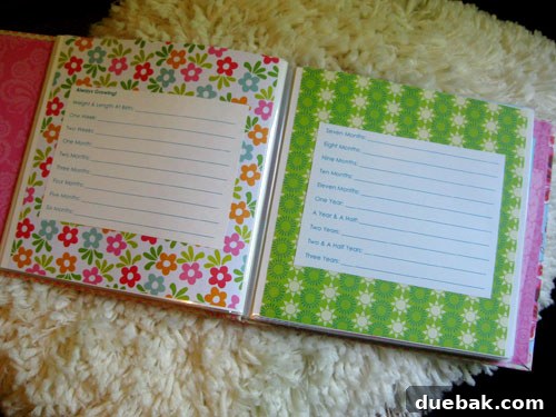 DIY Baby Book Pages with Patterned Paper