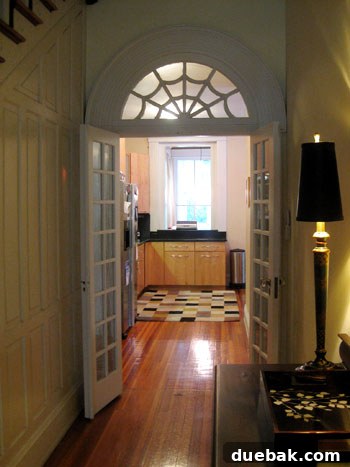 Beyond the Threshold: Lavish Living Revealed, Part Two 11 Stacie's unique spiderweb-ish window above French doors, adding architectural interest to her home.