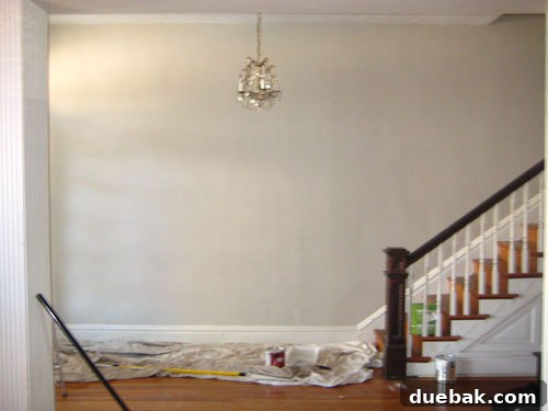 Beyond the Threshold: Lavish Living Revealed, Part Two 13 Stacie's entryway before the stunning cherry blossom mural transformation.