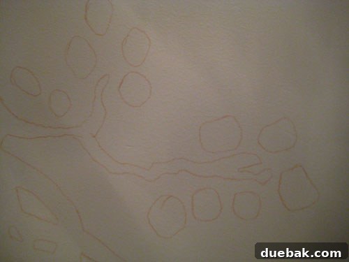 Beyond the Threshold: Lavish Living Revealed, Part Two 16 Jeff's Photoshop design for the cherry blossom mural, showing how it was visualized on the wall.