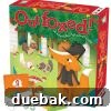 Outfoxed! board game box art with cartoon foxes solving a pie mystery.
