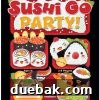 Sushi Go Party! card game box art featuring various adorable sushi characters.