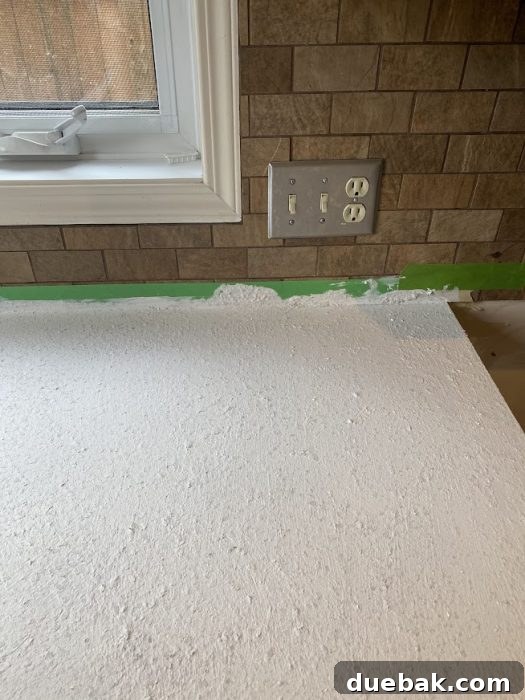 Revamp Your Granite Countertops with Paint 16 Countertop after the stone coat application, prior to any sanding.