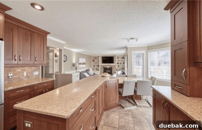 Revamp Your Granite Countertops with Paint 4 Another view of the kitchen showing the spacious dark countertops.