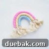 DIY macrame rainbow craft