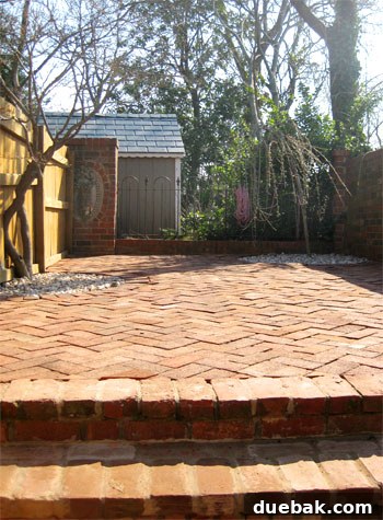 Step Inside This Exquisite City Residence 16 Adam's newly completed DIY brick patio in the backyard of the Capitol Hill rowhouse.
