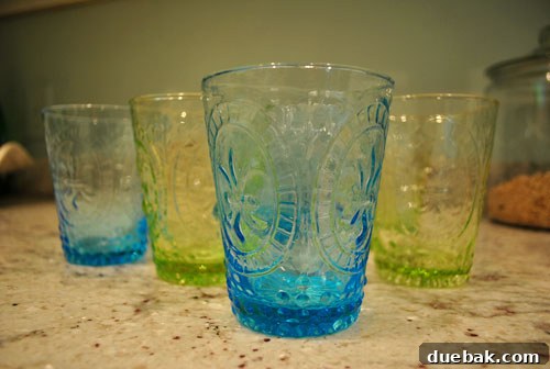 New colorful drinking glasses that inspired a cabinet makeover