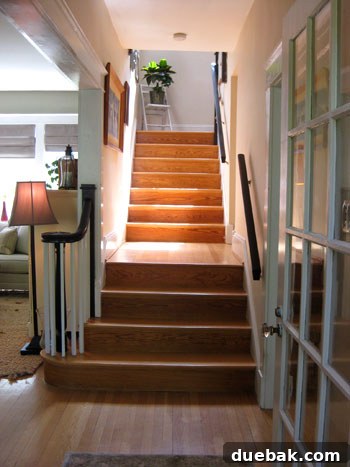 Bright & Beautiful Homes 4 Bright and welcoming entryway of a Westover Hills home in Richmond, VA, featuring a stunning staircase, ample natural light, and tasteful decor creating an elegant first impression.