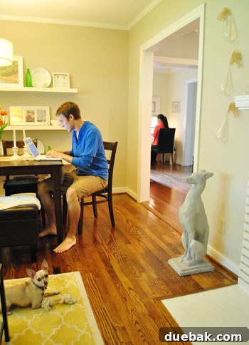 An empty room awaiting transformation into a multi-functional home office.