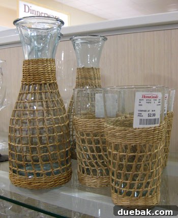 My HomeGoods Daydream 11 Chic woven glasses, versatile for tabletops or as decorative holders.
