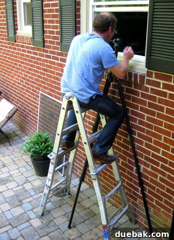 Behind-the-scenes shot of photographer Erik Johnson at work