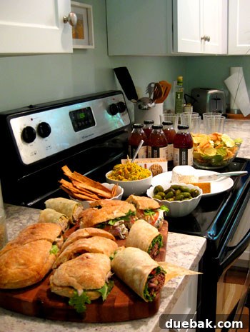 Delicious catering spread laid out in a magazine-worthy style