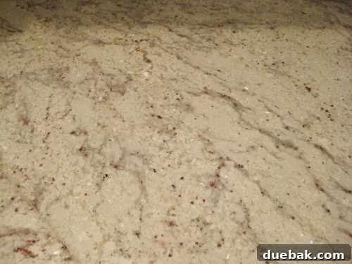 Clean granite area where stain had once been