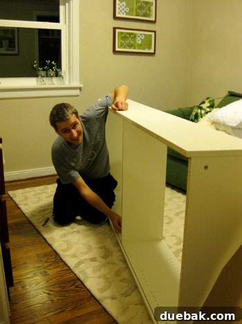 IKEA Billy Bookcase during assembly