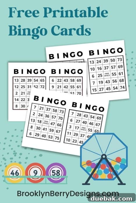 stacks of new printable bingo cards with images of basket and bingo calling numbers.