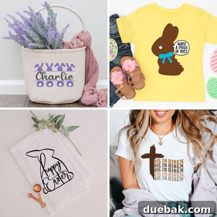 Get Crafty This Easter 11 Free SVG Files for Kids 5 More free Easter SVG options, featuring various bunny and holiday-themed graphics.