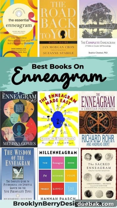 collage of book titles featuring the best books on enneagram types.