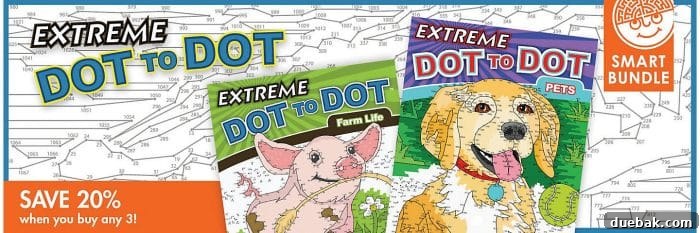 Free Printable Extreme Dot To Dot Puzzles 2 Extreme dot to dot books stacked