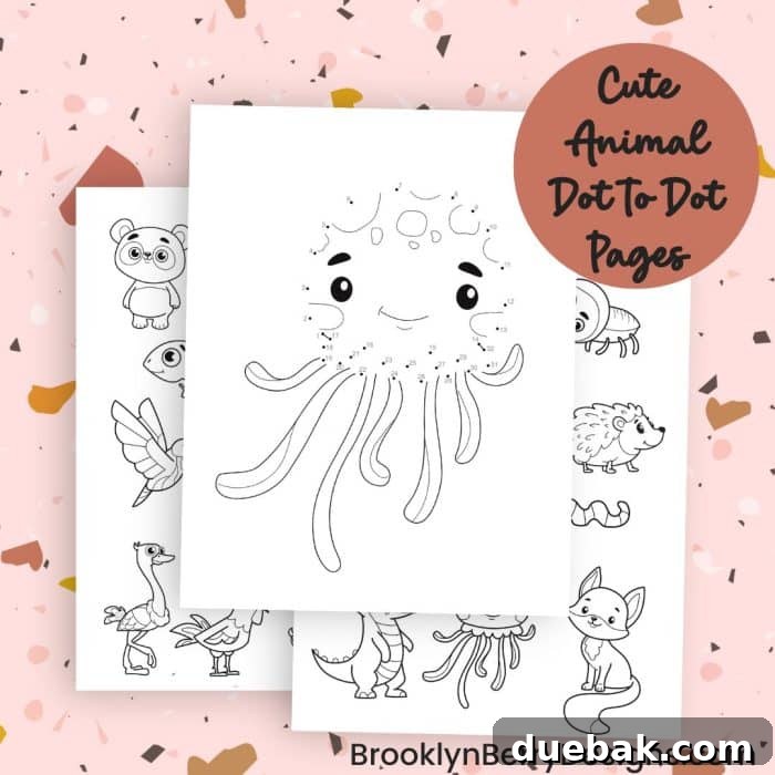 Another appealing collection of free easy dot to dot printables for kids, showcasing various objects and characters to connect.