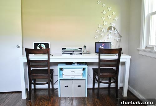 Elevate Your Workspace: Desk Wall Art 2 Blank office wall above desk before adding art