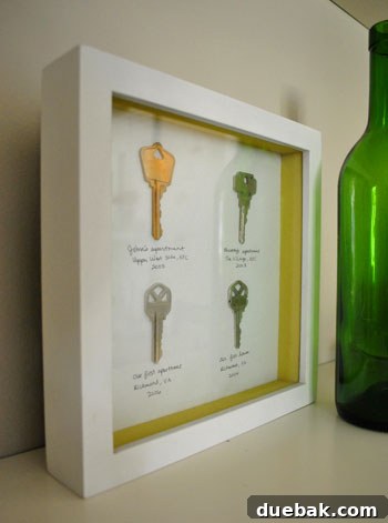 14 Personalized DIY Anniversary Gifts 14 Making the Framed Keys