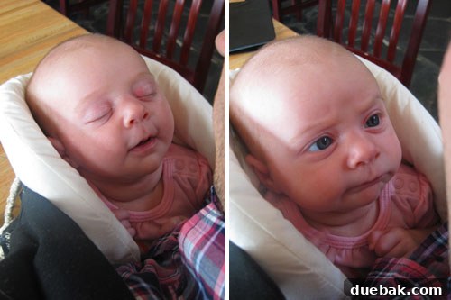 Our Third Anniversary Wedding Week 12 Baby Clara making various faces
