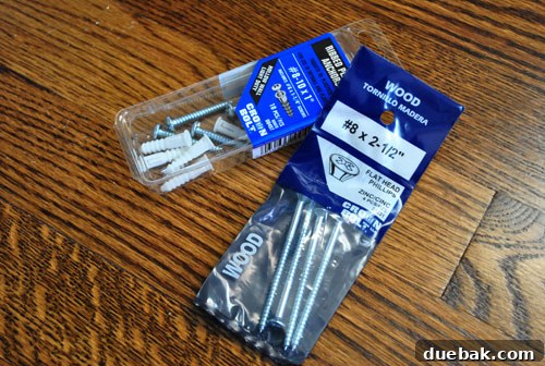 Craft Your Own Stylish Wall Shelves 9 Essential hardware for shelf installation: screws and various drywall anchors
