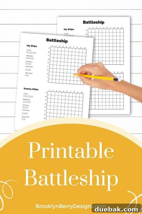 Download and print our free Battleship game board for endless family fun and strategic challenges on your next adventure or game night.