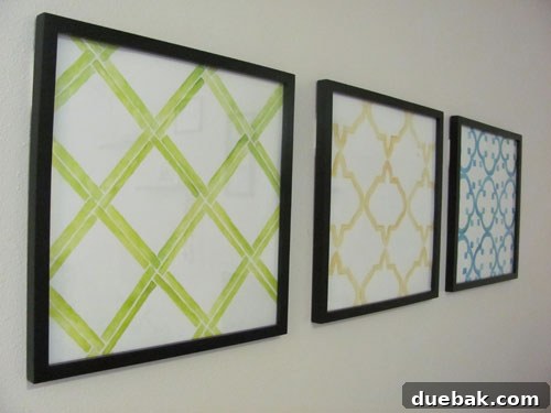 Lindsay's DIY Crate & Barrel inspired geometric prints created using hand-drawn stencils.
