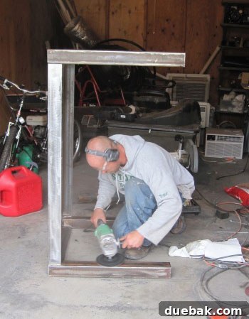 Crafting a Steel and Marble Dining Table 3 Raw steel square tubing and L-pieces cut to length for the dining table frame