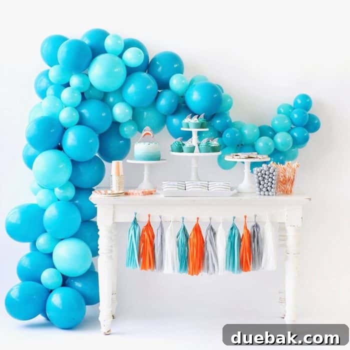 Elegant balloon arch with soft colors