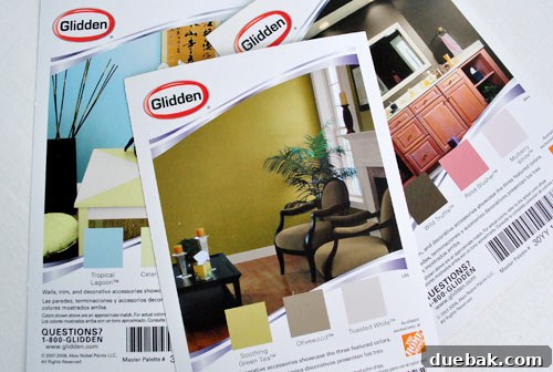 From Chip to Chic Decor 7 Glidden paint chip showing coordinating colors and an inspiration photo