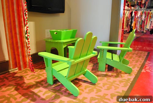 Check-out desk made from a repurposed teacher's desk