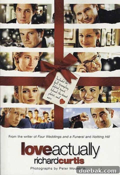 Naughty or Nice: The Ultimate Adult Christmas Movie List 9 Hugh Grant, Keira Knightley, and Colin Firth in Love Actually movie poster.