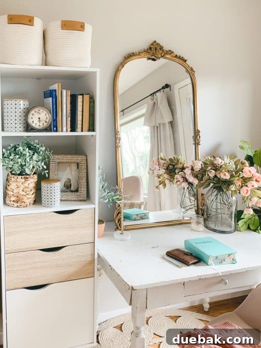 Craft Your Dream Beauty Space: 25 DIY Vanity Projects 3 Stylish DIY Vanity Setup