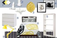 Sunlit Sanctuary: Gray, White, and Yellow Bedroom Inspiration