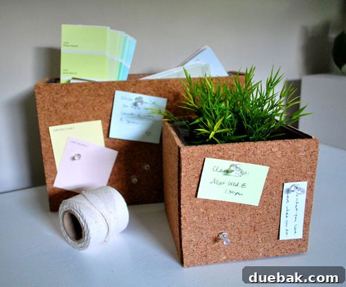 Originality Is Overrated 4 DIY cork-covered vases, a creative and budget-friendly decor idea inspired by a high-end lamp.
