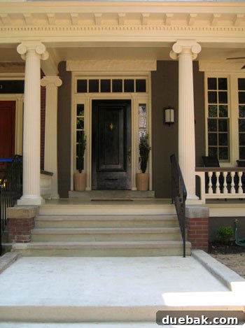 Final detailed view of the magnificent exterior renovation, capturing the home's renewed historical charm and inviting presence.