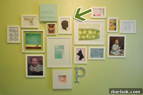 Placeholder baby silhouette on a frame wall