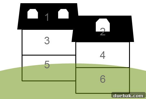 House Hunting: Facts Stranger Than Fiction 2 Six-story split-level house layout drawing