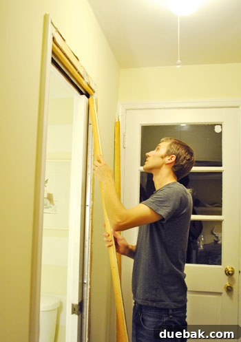 Get Your Pocket Door Gliding Smoothly 6 Prying Off Pocket Door Trim for Access