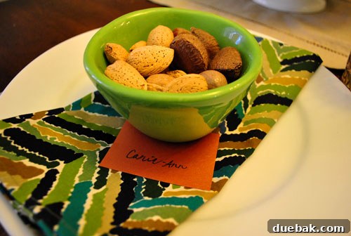 Close up of Thanksgiving table settings