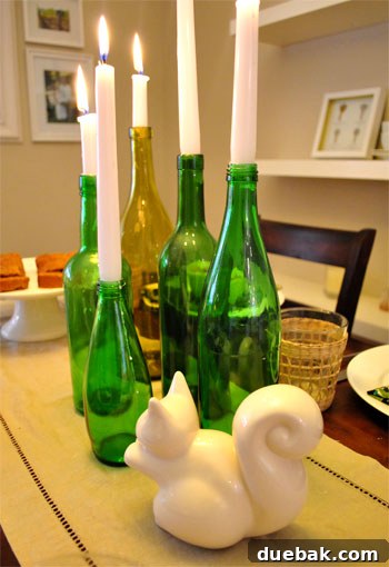 Full view of the festive Thanksgiving table