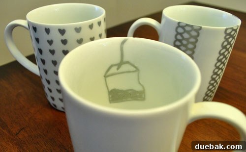 Sparkle Your Sips: Silver Sharpie Mug Decor 4 Customized mug with a tea bag design